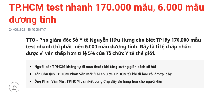 Hiểu con số 6000 ca dương tính trên 170,000 xét nghiệm như thế nào? – Gs. Nguyễn Văn Tuấn