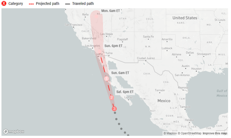 Cảnh báo Bão Hilary, bão nhiệt đới lịch sử cho California khi vùng Tây Nam chuẩn bị cho mưa gió lũ lụt nguy hiểm…