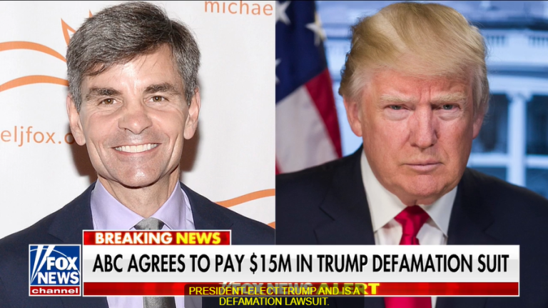 George Stephanopoulos và ABC News xin lỗi Trump, buộc phải trả 15 triệu đô la để giải quyết vụ kiện phỉ báng